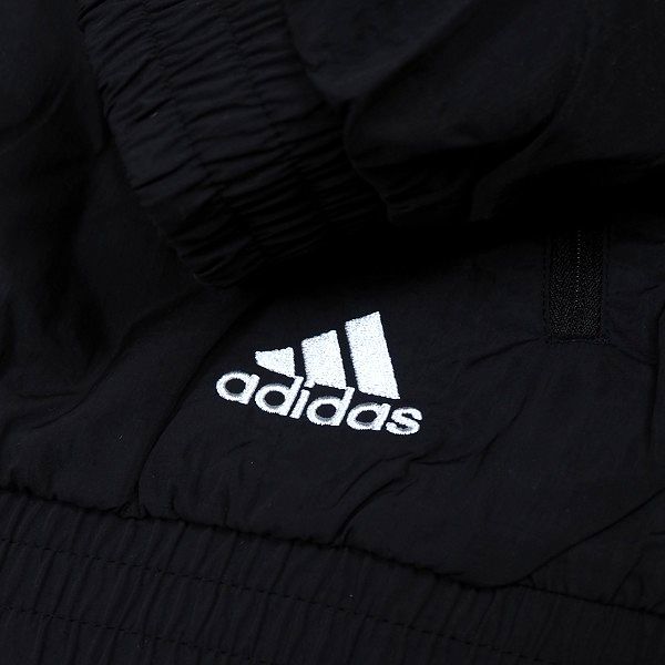 P600 新品 adidas アディダス 裏起毛トリコット フルジップ ウーブン ジャケット ウインドブレーカー ゴルフ ジップポケット付 M ブラック_画像5