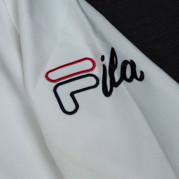 P688 新品 FILA GOLF フィラ ゴルフ 両面起毛スムース タートルネック 長袖 シャツ L オフホワイト_画像4