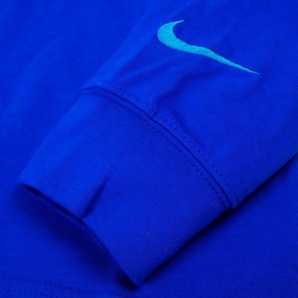 P665 新品 NIKE ナイキ モックネック ロングスリーブ シャツ 厚手コットン 2XL ゲームロイヤル_画像5