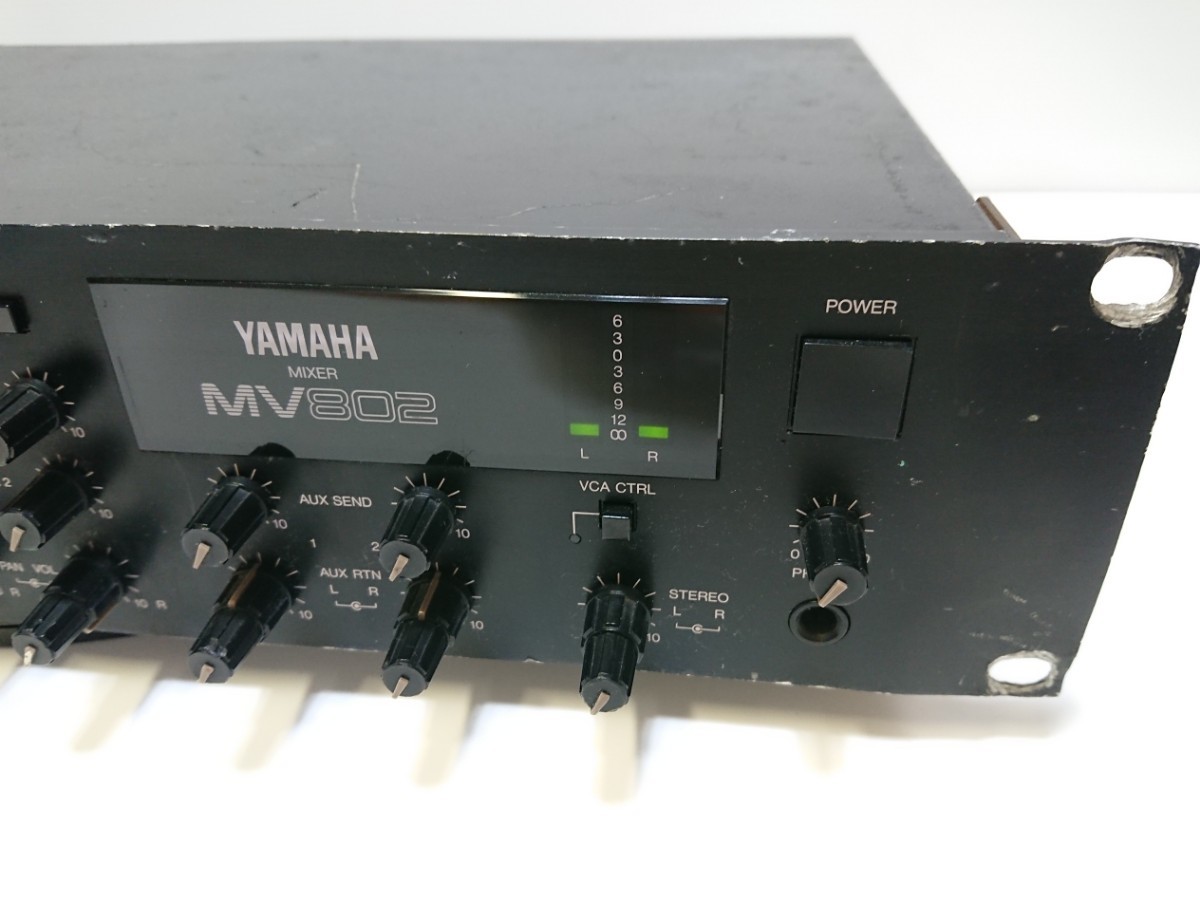 管理1340 YAMAHA ヤマハ MV802 8chミキサー 2Uラックマウント型ラインミキサ－通電確認済み ジャンク_画像2