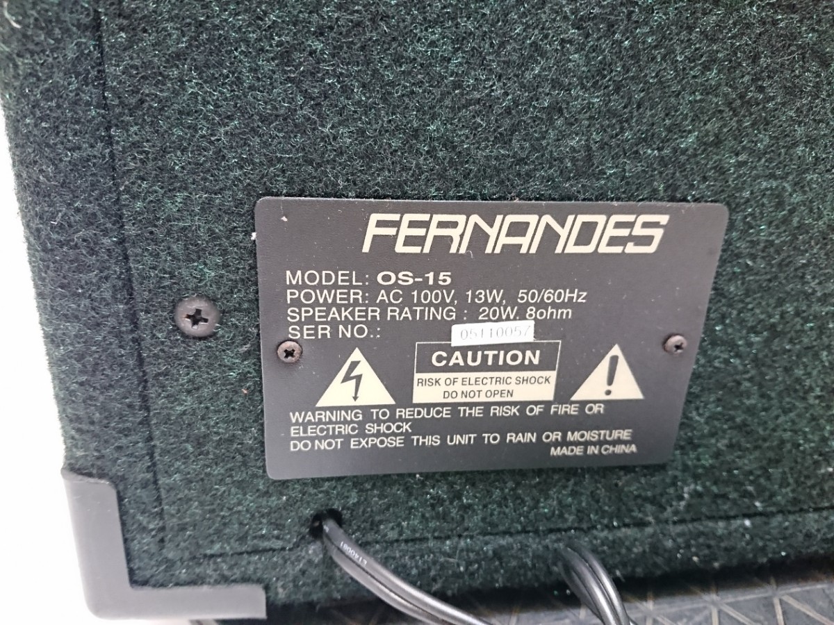 管理0950 FERNANDES フェルナンデス ギターアンプ オレンジソニック OS-15 動作確認済み 現状品_画像6