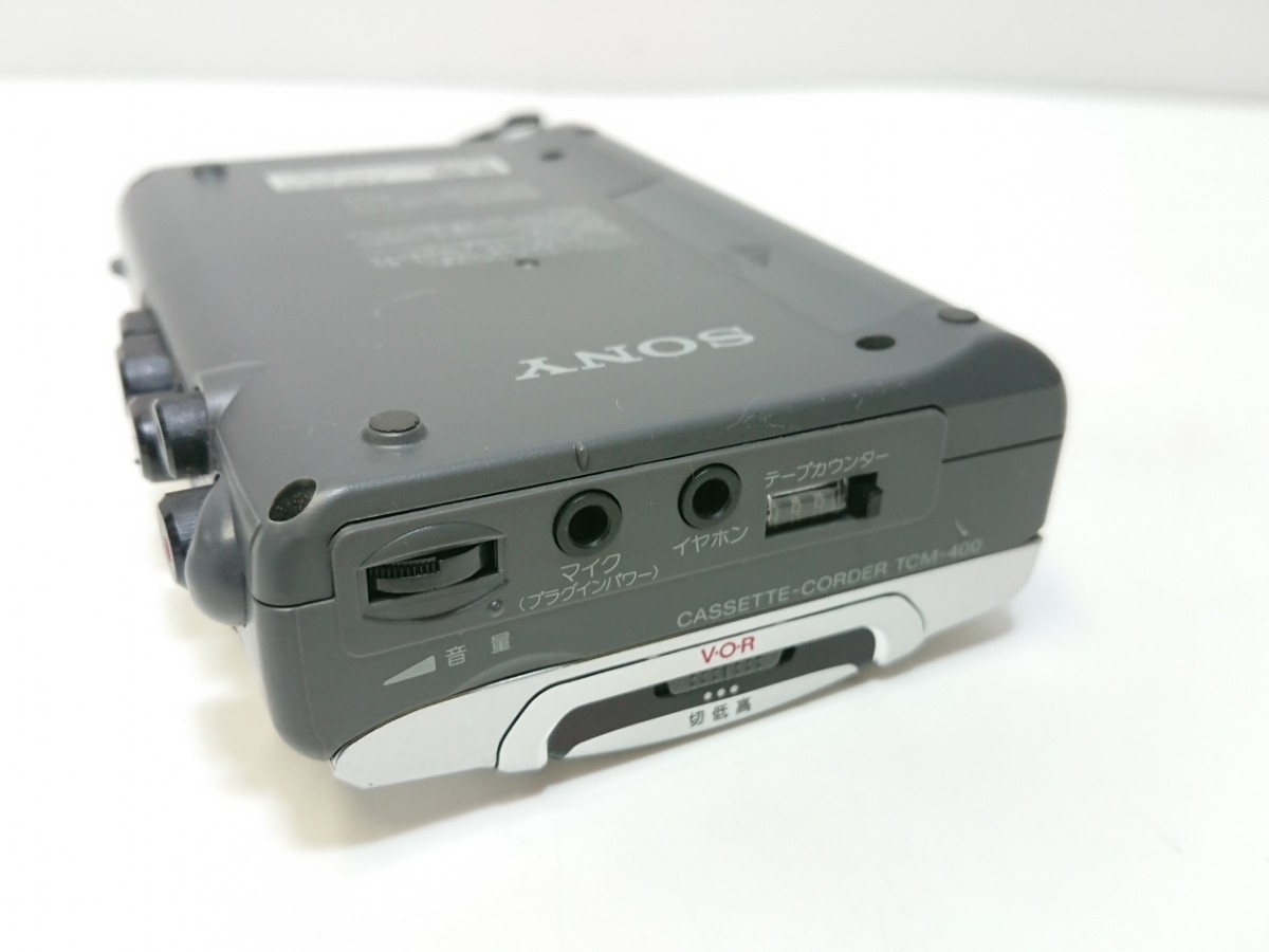 管理1159 SONY ソニー カセットテープ レコーダー TCM-400 本体のみ 通電確認済み ジャンク_画像6