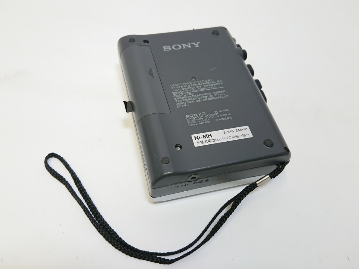 管理1159 SONY ソニー カセットテープ レコーダー TCM-400 本体のみ 通電確認済み ジャンク_画像7