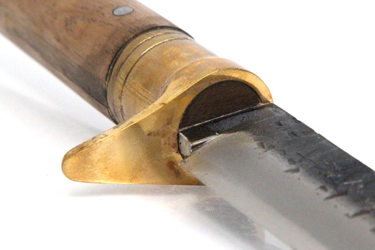  не использовался товар l.. произведение японский стиль нож 165mm обе лезвие чёрный удар ножны * вне с ящиком λA5659-2J10 [ outlet _1117]
