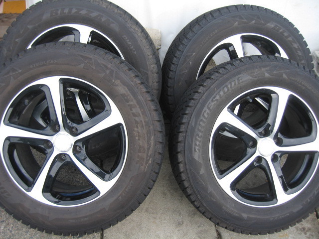 ★BS ブリザック DM-V2 225/65R17 2020年製 17×7J 5H 114.3 ＋38 ハブ径約73.5 アルミホイール付4本 手渡歓迎　_画像1