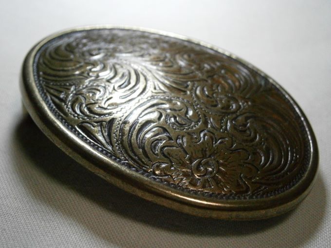 ** American Casual *40mm width ** belt buckle * Gold # antique 