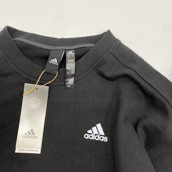 adidas アディダス 厚手 ウォーム クルースウェット & ウーブンパンツ セット 上下 HP1385 HM2702 黒 L_画像3