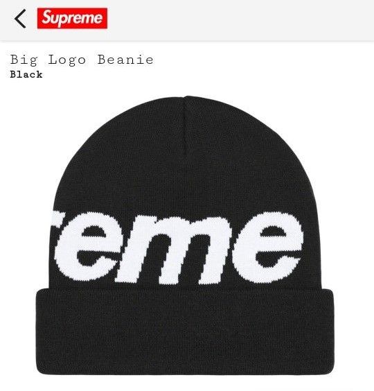 新品 ~Supreme~ Big Logo Beanie 黒 Black ビッグロゴ ニットキャップ