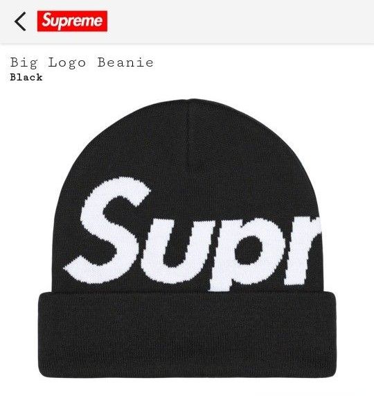 新品 ~Supreme~ Big Logo Beanie 黒 Black ビッグロゴ ニットキャップ