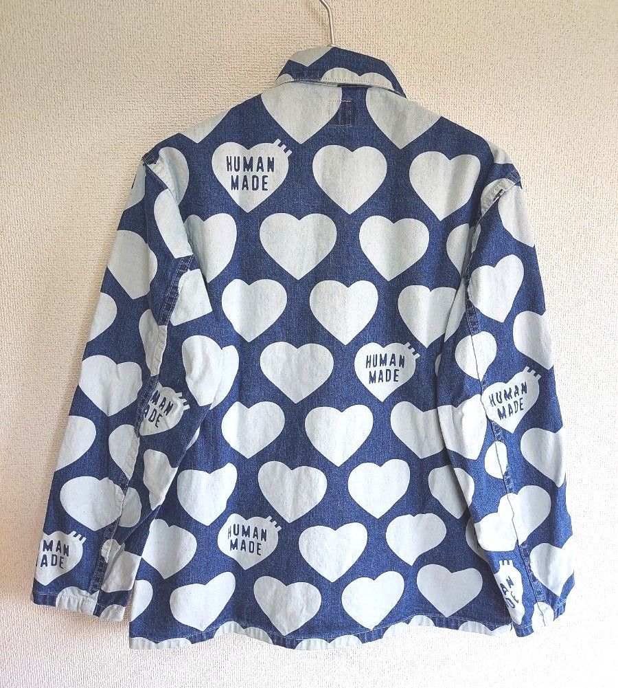 HumanMade~ HEART DENIM COVERALL JACKET S カバーオール ハート HumanMade~ HEART DENIM COVERALL JACKET S カバーオール ハート