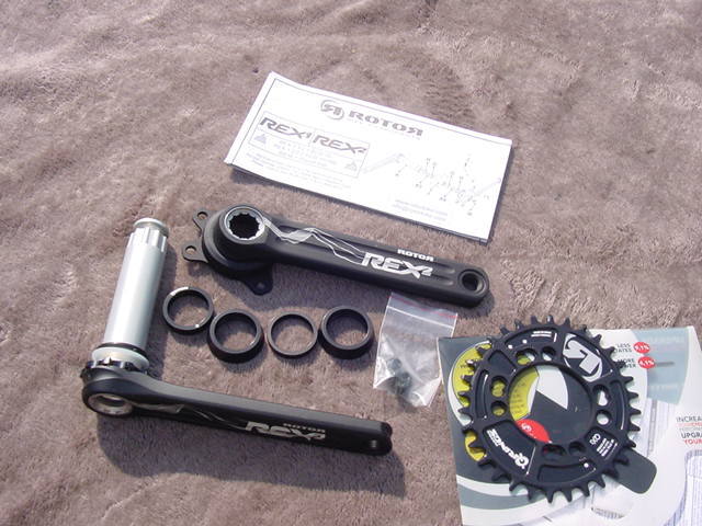 ROTOR REX2.1 CRANK SET 175㎜ QX-1 76BCD 32T 30φ BK 新品未使用 _画像2