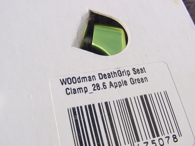 Woodman DEATHGRIP SEAT CLAMP 28.6φ Green new goods unused 