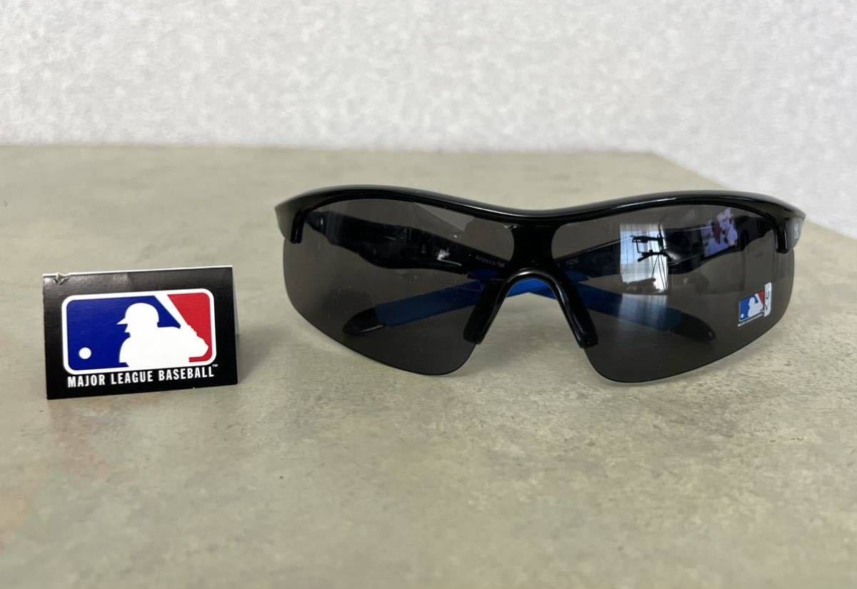 新品 未使用 タグ付 MLB オフィシャル NEW YORK Yankees スポーツ サングラス ブラック 1枚レンズ ニューヨークヤンキース メジャーリーグ_画像1