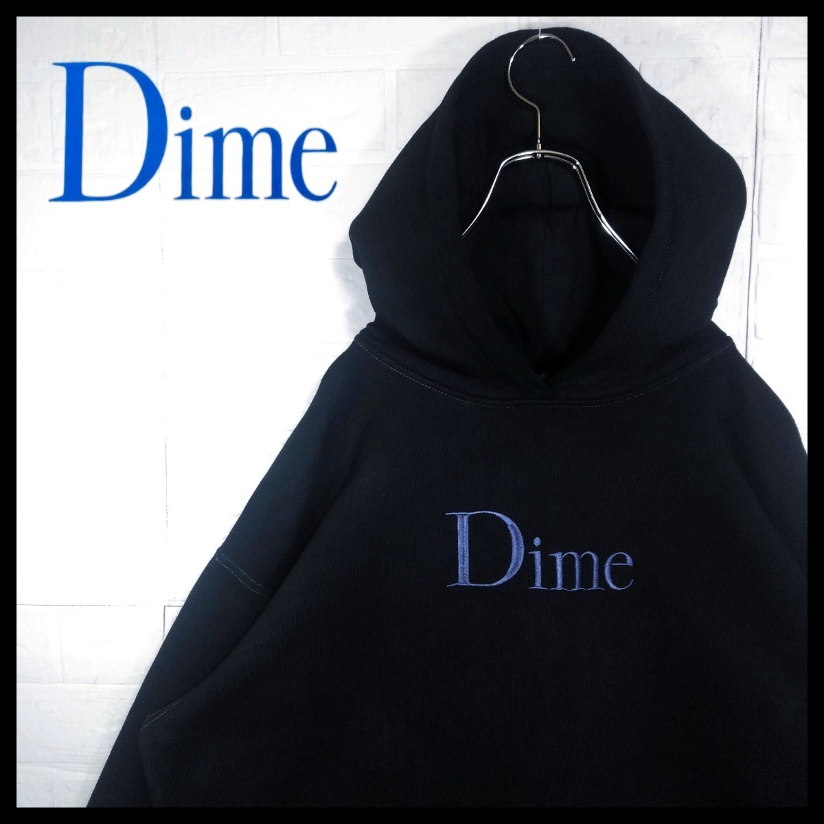 《DIME(ダイム)》クラシックロゴ刺繍　裏起毛　プルオーバーパーカー