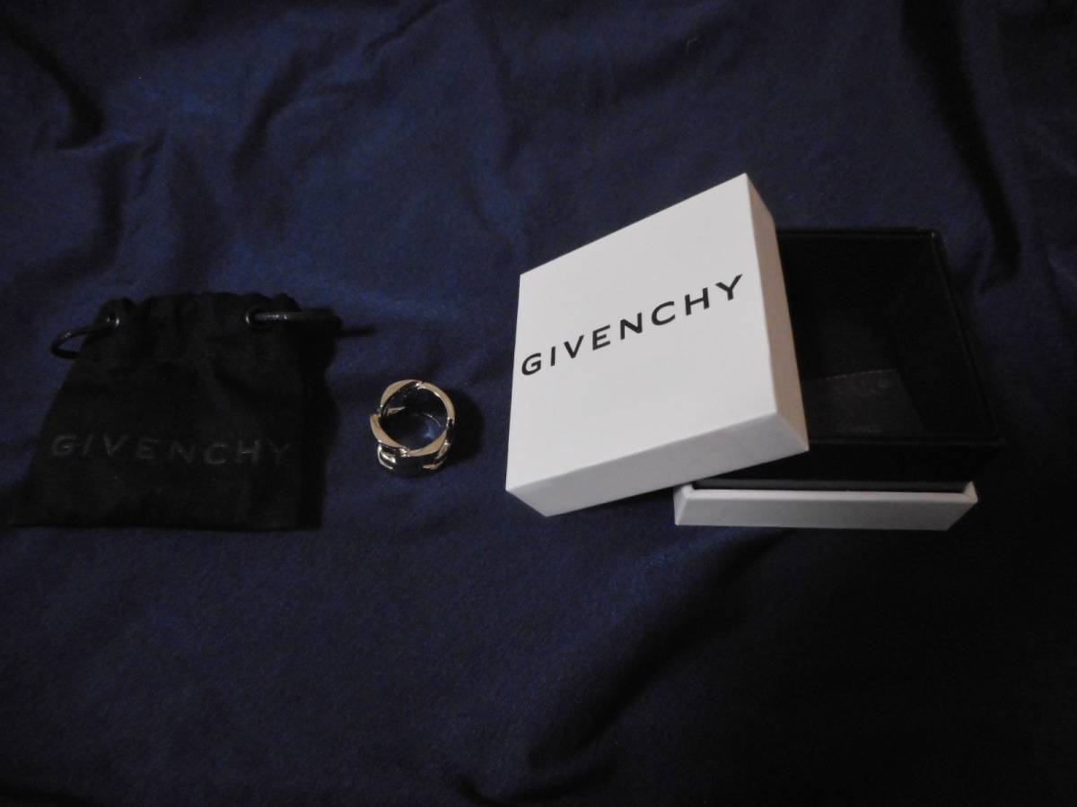 GIVENCHYji van si.ID ring silver beautiful goods 16 number regular price 62700 jpy standard ring men's ring reversible *
