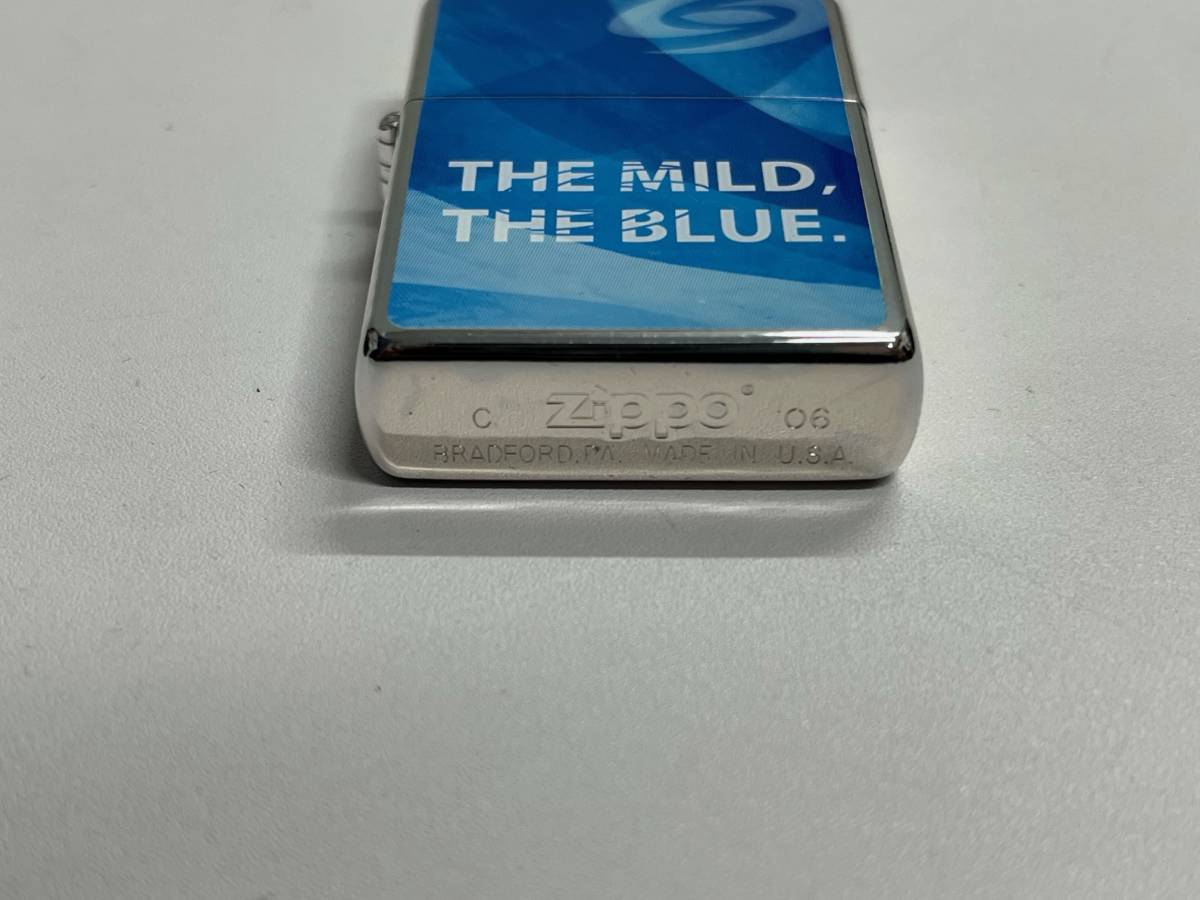 未使用 Zippo ジッポ オイルライター THE MILD THE BLUE マイルドセブン 爆安 99円スタート_画像4