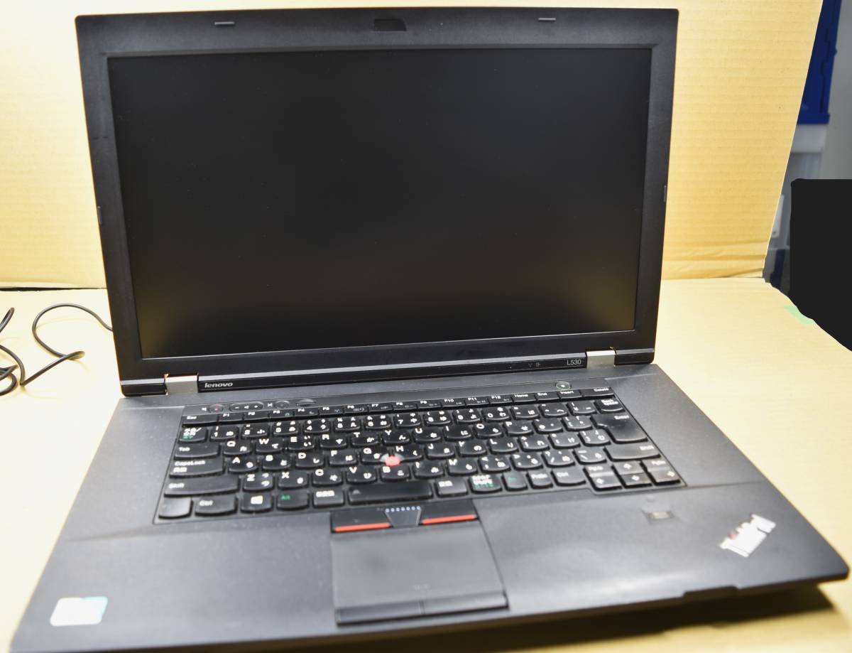 起動確認のみ(ジャンク扱い) レノボ ThinkPad L530 CPU:Celeron B830 RAM:2G HDD:320G (管:KP029  の画像1