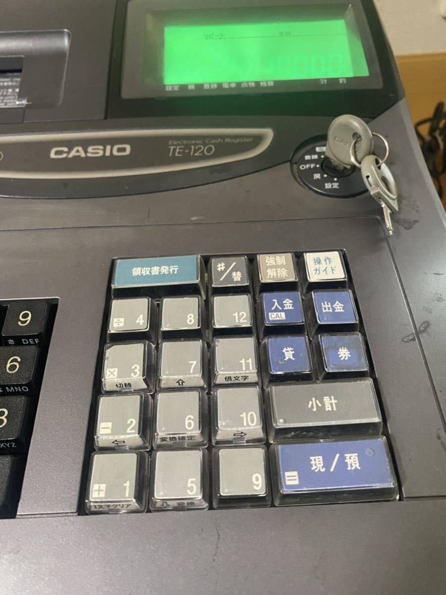 CASIO TE-120 カシオ計算機株式会社 レジスター レジスタ レジ 店舗用品 業務用_画像4