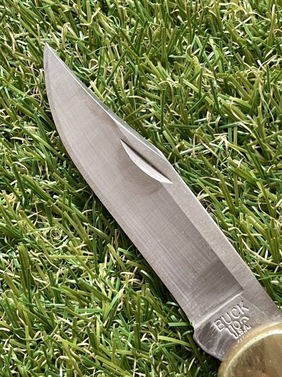 BUCK Hunter#110 専用レザー製シース付　折りたたみナイフ ハンティングナイフ