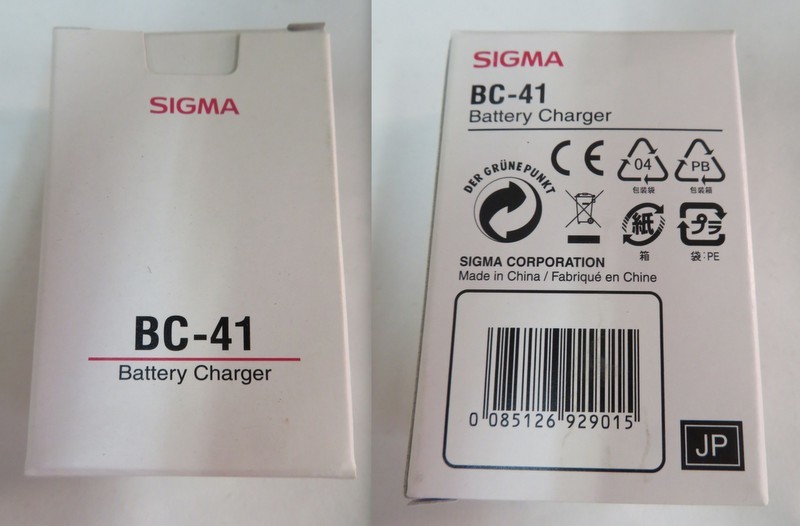 ★未使用品★ SIGMA シグマ バッテリー チャージャー BC-41 使用説明書 付 H346_画像9