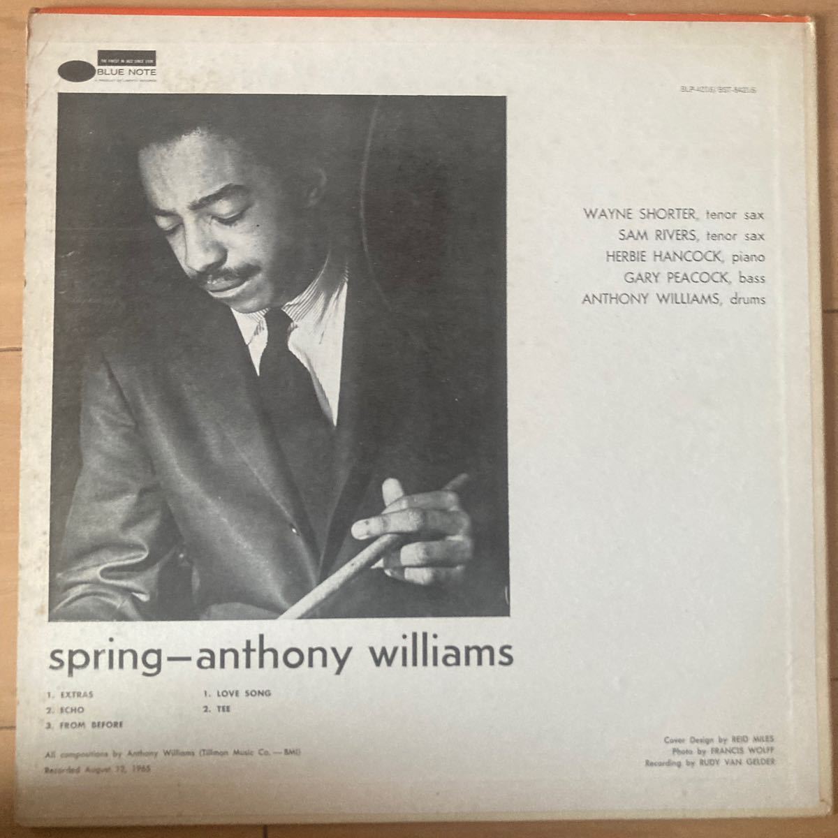 US盤/ANTHONY WILLIAMS/SPRING/BLUENOTE/LIBERTY 青白盤/VANGELDER刻印_画像2