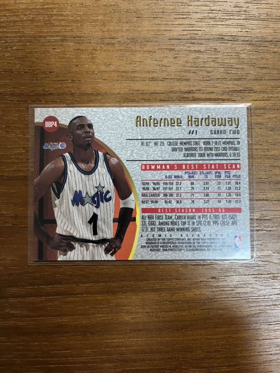 Anfernee Hardaway NBA TOPPS bowman's best ATOMIC REFRACTORアンファニーペニーハーダウェイ_画像2
