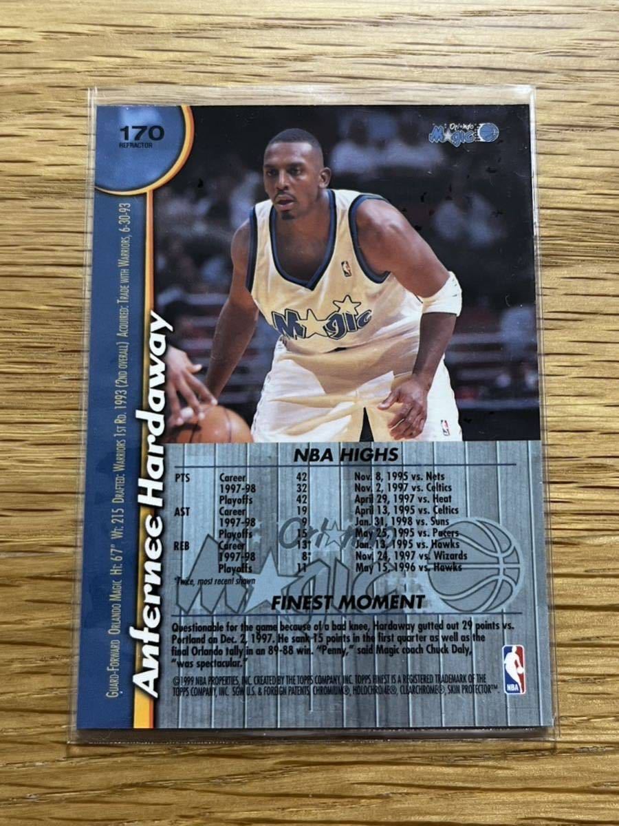 Anfernee Hardaway NBA TOPPS finest REFRACTOR リフラクター　アンファニーペニーハーダウェイ_画像2