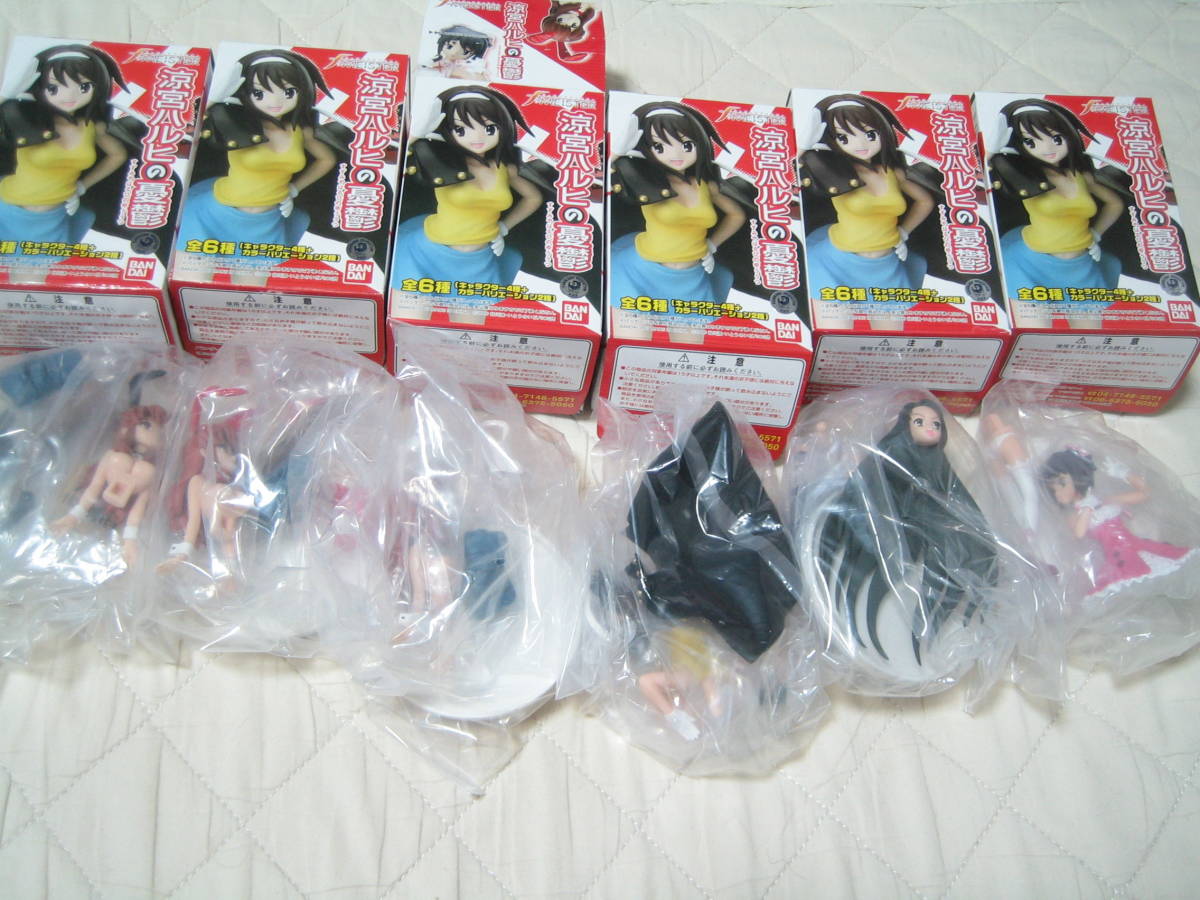  figure Meister Suzumiya Haruhi no Yuutsu 1 full comp all 6 kind set Bandai figure MEISTER