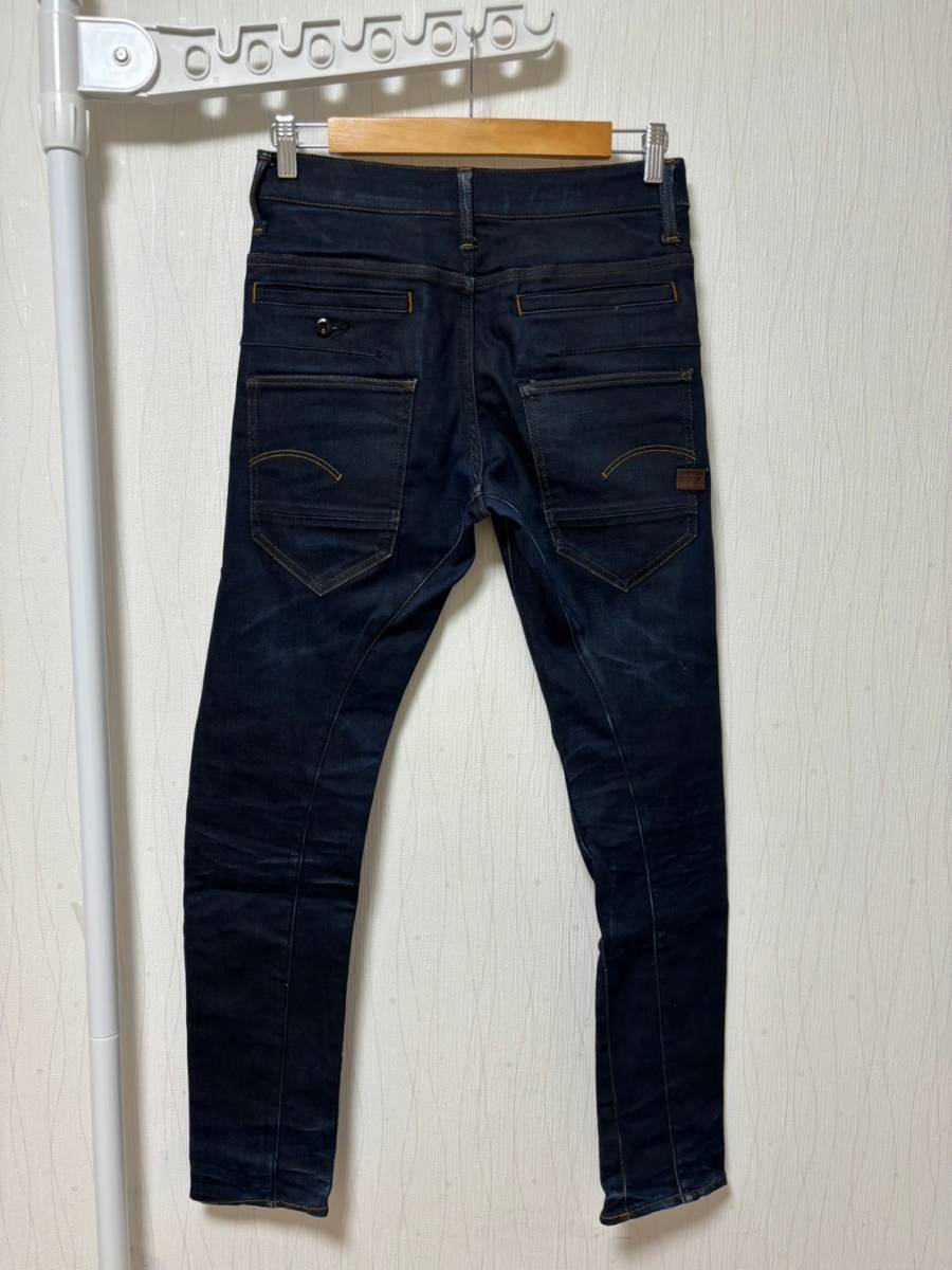 [G-STAR RAW] D-STAQ 3D SLIM スリムストレッチ インディゴデニムパンツ 26 メンズ ジースター_画像2