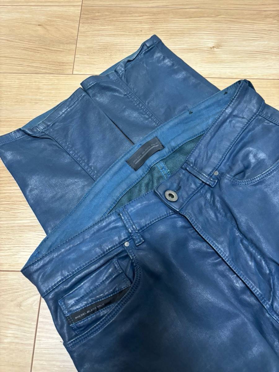 美品☆[DIESEL BLACK GOLD] 定価49,500 TYPE-247 BG671 コーティング加工 ストレッチデニムパンツ 30 ディーゼルブラックゴールド_画像7