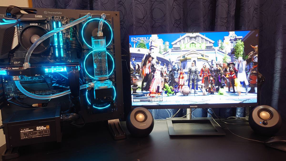 ゲーミングPC/オープンフレーム/自作PC/水冷/Ryzen7 3700X