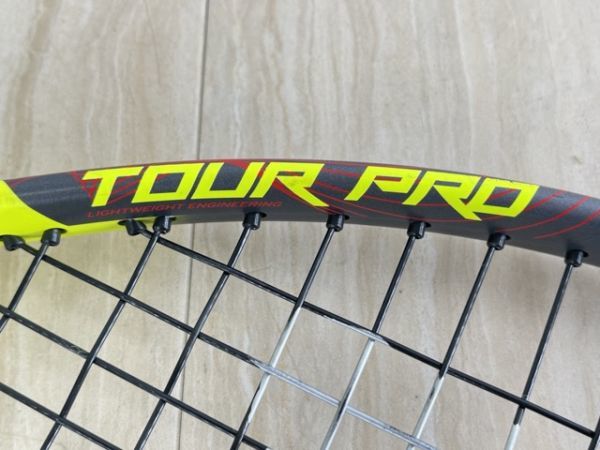 HEAD ヘッド TOUR PRO ツアープロ 黄色×黒系 Wilson ウィルソン FUSION XL フュージョン 黒×赤系 硬式 テニスラケット 2点セット / 55388の画像6