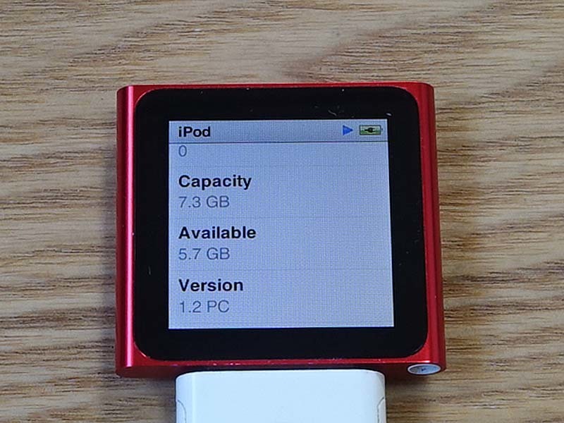 ◆◆iPod nano 第6世代 A1366 8GB レッド モデル:MC693J そこそこきれい 動作良好 バッテリ消耗|N6-1036◆◆_画像10