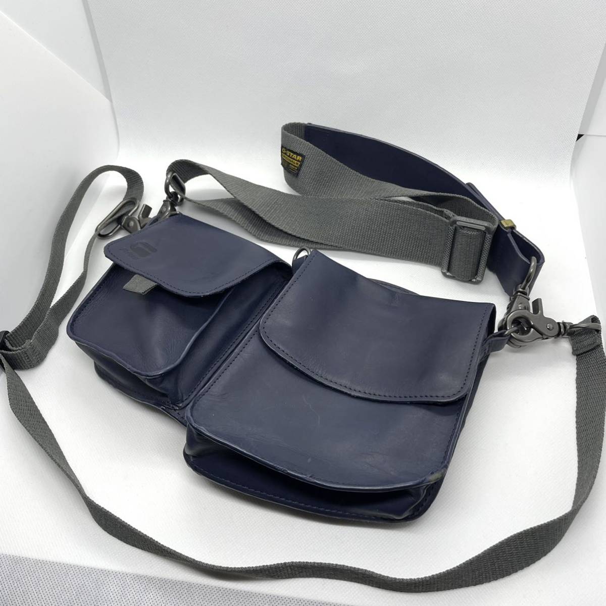 G-STAR RAW ジースターロウ DOUBLE BODY HANDBAG ショルダーバッグ バッファローレザー_画像1