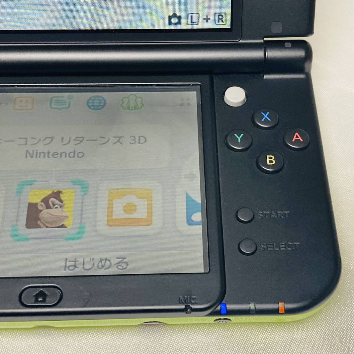 ★1円～ 美品 動作確認済 New NINTENDO 3DSLL 本体 ライム ブラック 任天堂 送料全国520円 ニンテンドー LIME × BLACK_画像6