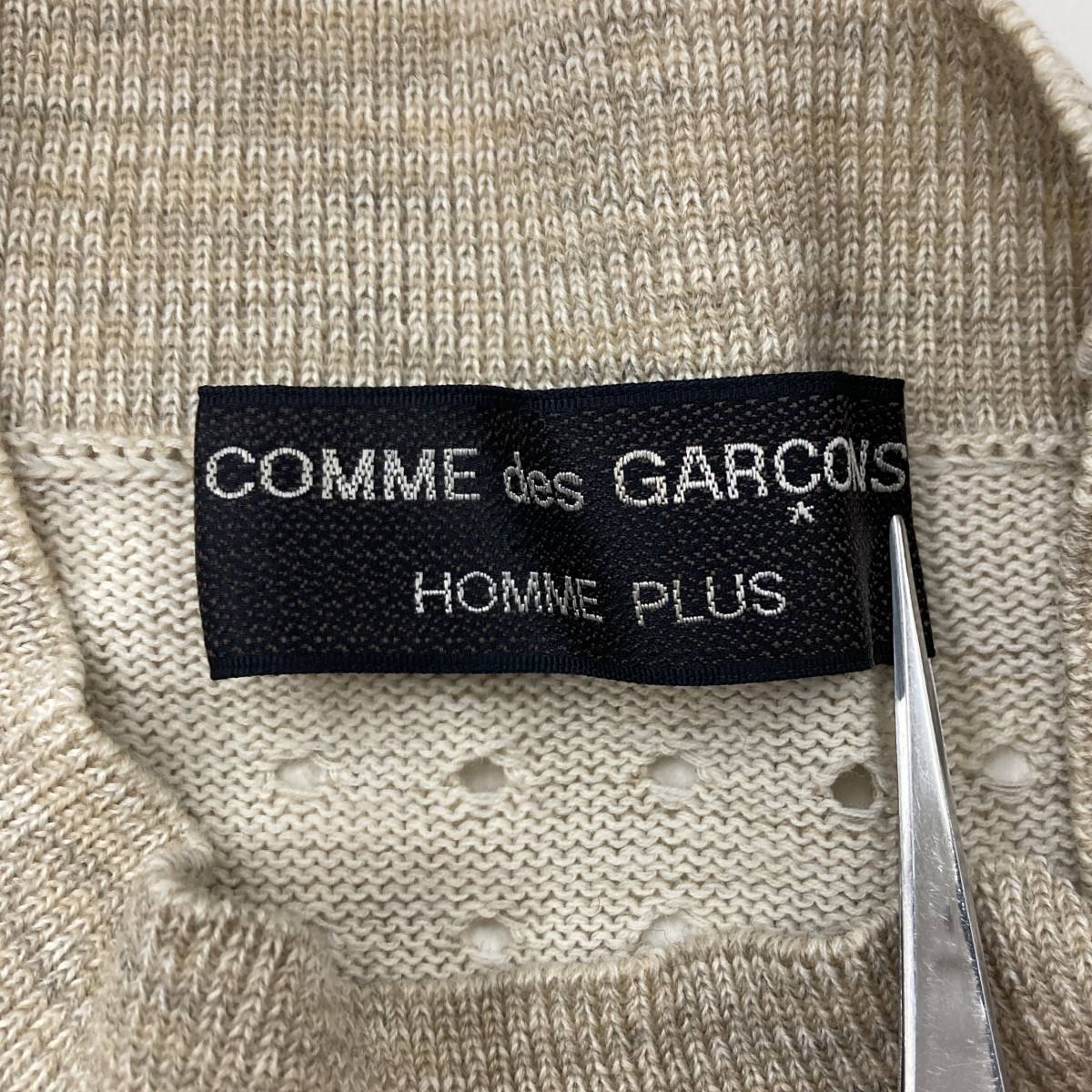 AD1989 Comme des Garcons Homme pryus punching high‐necked knitted sweater raw .HOMME PLUS cut and sewn 80s VINTAGE archive 3100267