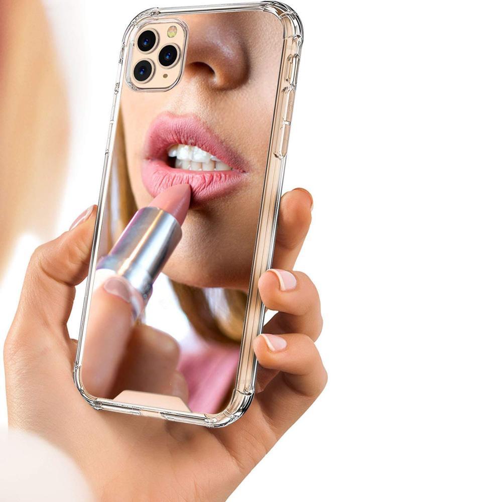 iPhone 15 Pro MAX the back side mirror iPhone case smartphone case silver same day shipping 