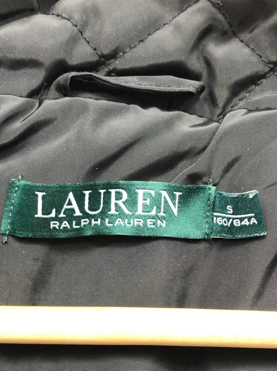 Lauren Ralph Lauren キルティング コート 中綿ポリ S 160/84A ブラック 大きめ レディース ローレン ラルフローレン 23110902_画像4