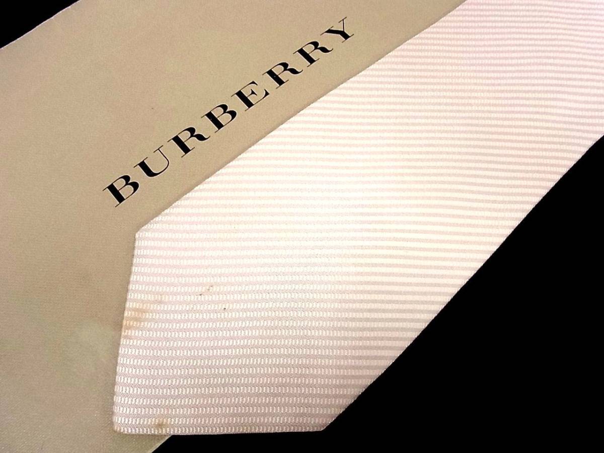 ◆E8284N◆在庫処分SALE◆バーバリー【フォーマル白】【BURBERRY】ネクタイ★_画像1