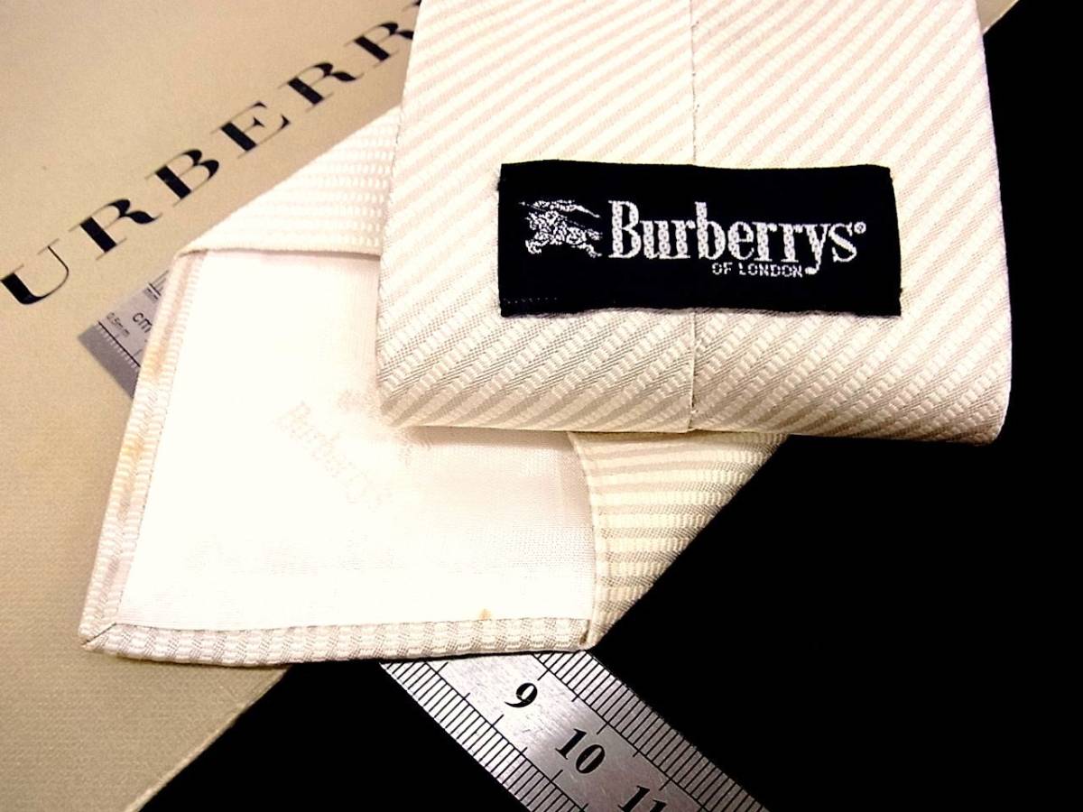 ◆E8284N◆在庫処分SALE◆バーバリー【フォーマル白】【BURBERRY】ネクタイ★_画像2