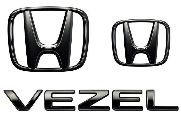 * new goods HONDA VEZEL emblem black 3 point set [ option front grille for ] | Vezel RV3 RV4 E:HEV RV5 RV6 Honda original part 