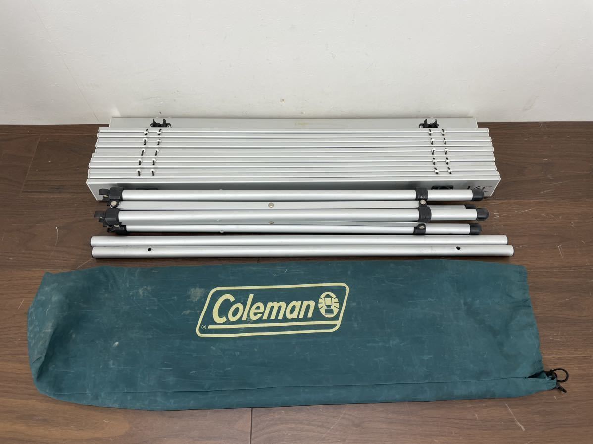 11Z1b Coleman コールマン アルミロールテーブル 170-5506 75 × 75cm 軽量 ロール式 コンパクト収納 机 キャンプ アウトドア _画像2