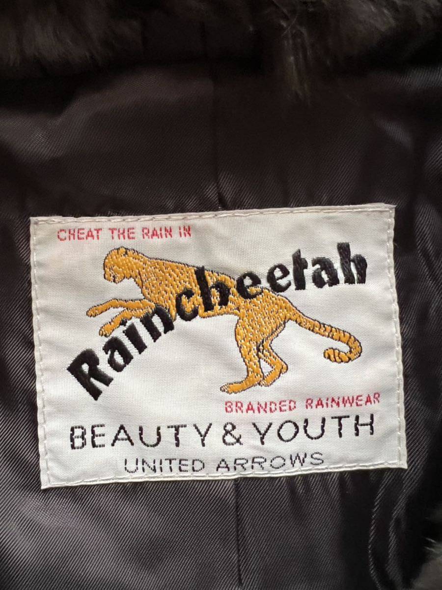 B&Y別注Raincheetah レインチーター ラビットファーフードジャケット Fサイズ BEAUTY & YOUTH UNITED ARROWS  ビューティ&ユース