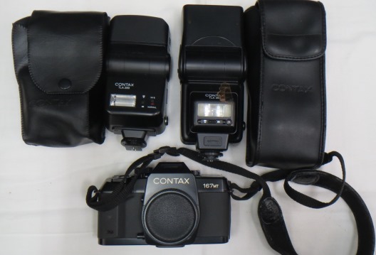 ○G72405:CONTAX コンタックス 167MT ストロボ TLA280 TLA360 合計3点 ジャンク 中古品　　_画像1