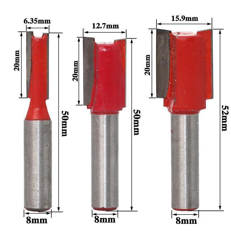 トリマービット ルータービット 12本セット 軸径 8mm 工具 DIY 木工用_画像2