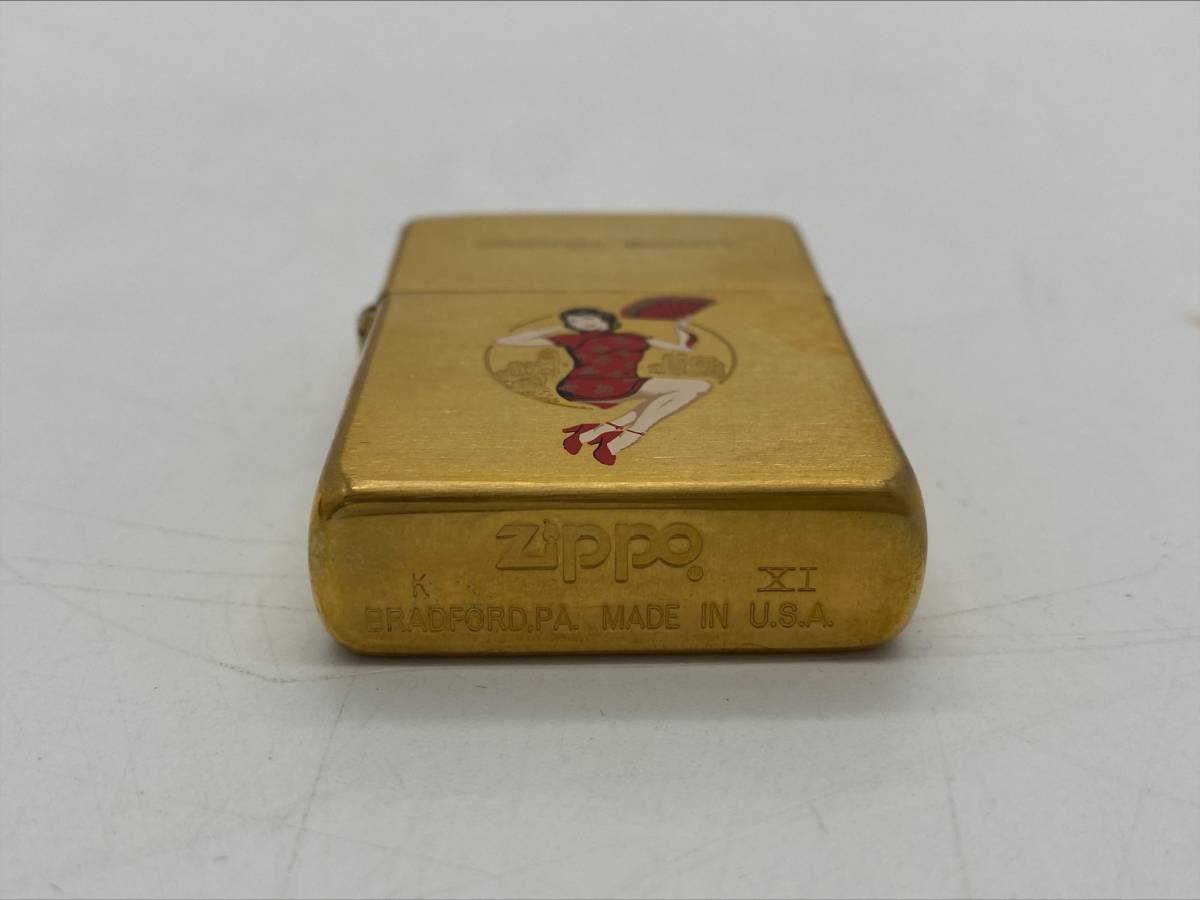 □6902　未使用　廃盤品　Zippo　SOLID BRASS　ORIENTAL BEAUTY　Windproof　LIGHTER　1996　_画像3