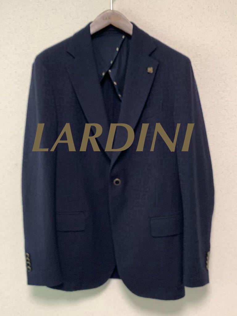 LARDINI ラルディーニ 40th anniversary 限定モデル　ジャケット　40周年記念　ネイビー 紺　ブートニエール柄　テーラードジャケット