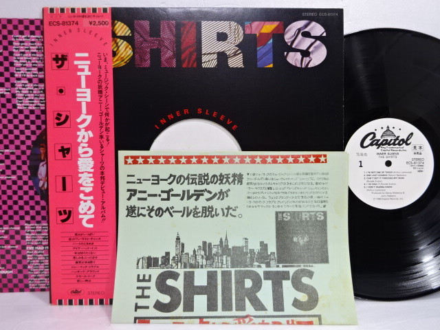 初回 帯付 原盤 THE SHIRTS ザ・シャーツ 唯一の国内盤。白プロモ盤でプロモシート付。パンク天国 CBGB出演バンド 状態良好 オリジナル_画像1