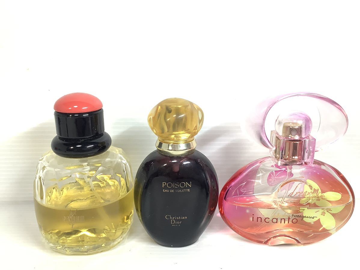 [K-2023]Christian Dior POISON☆Yves saint Laurent★Ferragamo CHANEL(No.5ミニボトル)まとめ売り♪売り切り ブランド香水 1円スタート!_画像2