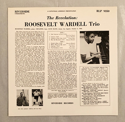 ■1990年 新品 WAVE JAZZ CLASSICS ROOSEVELT WARDELL TRIO / THE REVELATION RLP 9350の画像2